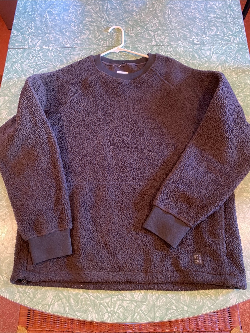 Nice Black Unisex Size XL Topo Designs Mountain Fleece Crewneck Sweatshirt